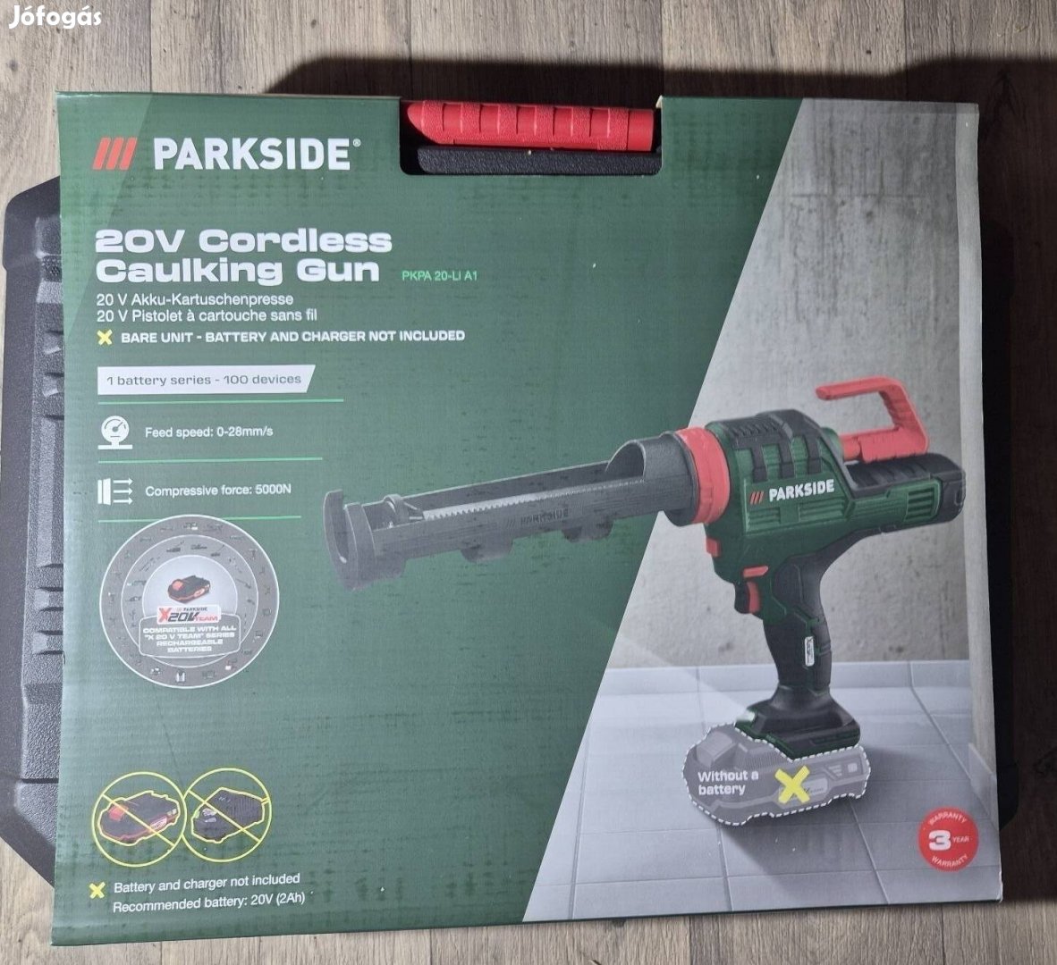 Parkside akkus szilikon kinyomó Pkpa 20-LI A1