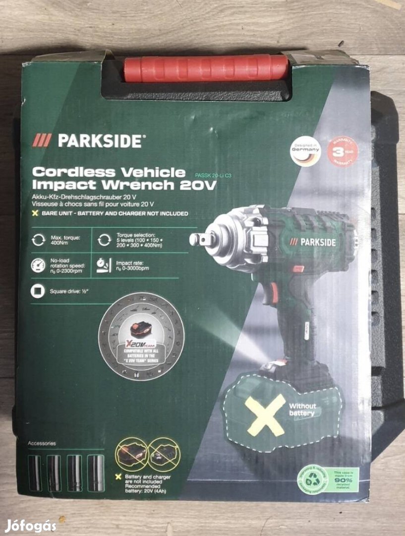 Parkside akkus ütvecsavarozó Passk 20-Li C3 400nm