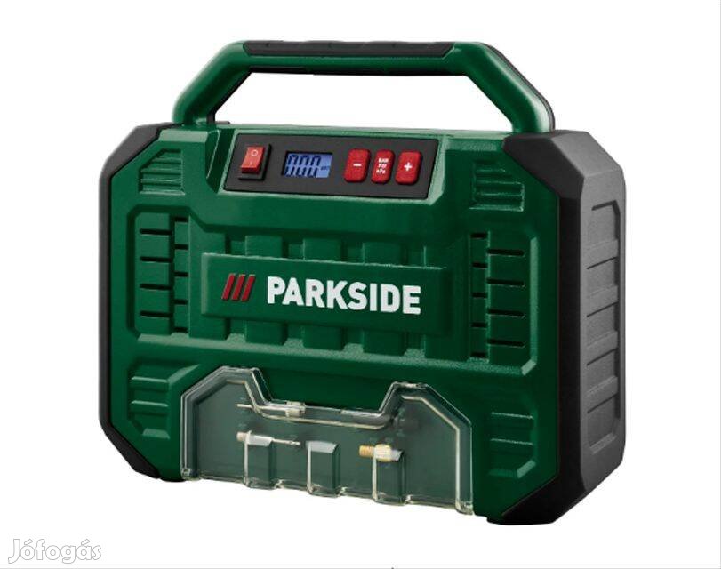 Parkside digitális kompresszor 230 V12 V automatikus