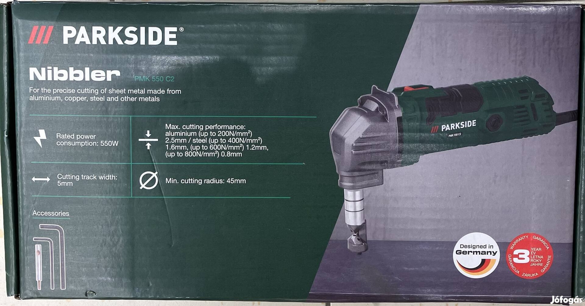 Parkside lemezvágó, új bontatlan, három év garancia