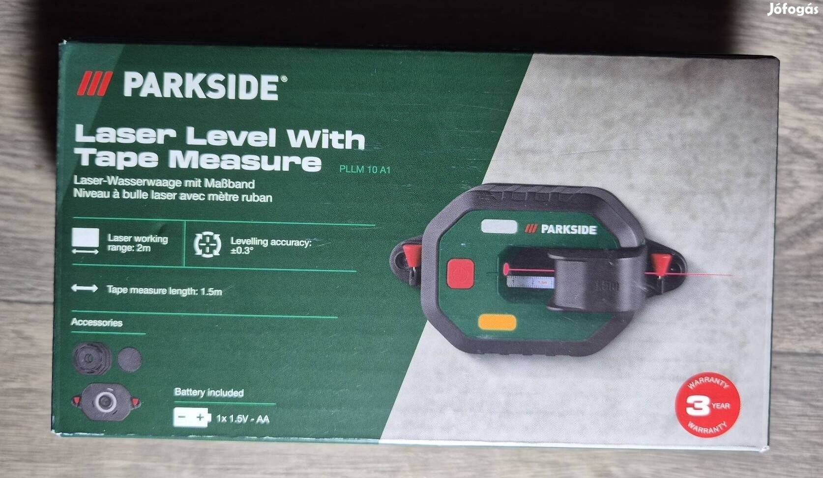 Parkside lézeres vízmérték mérőszalaggal Pllm 10 A1