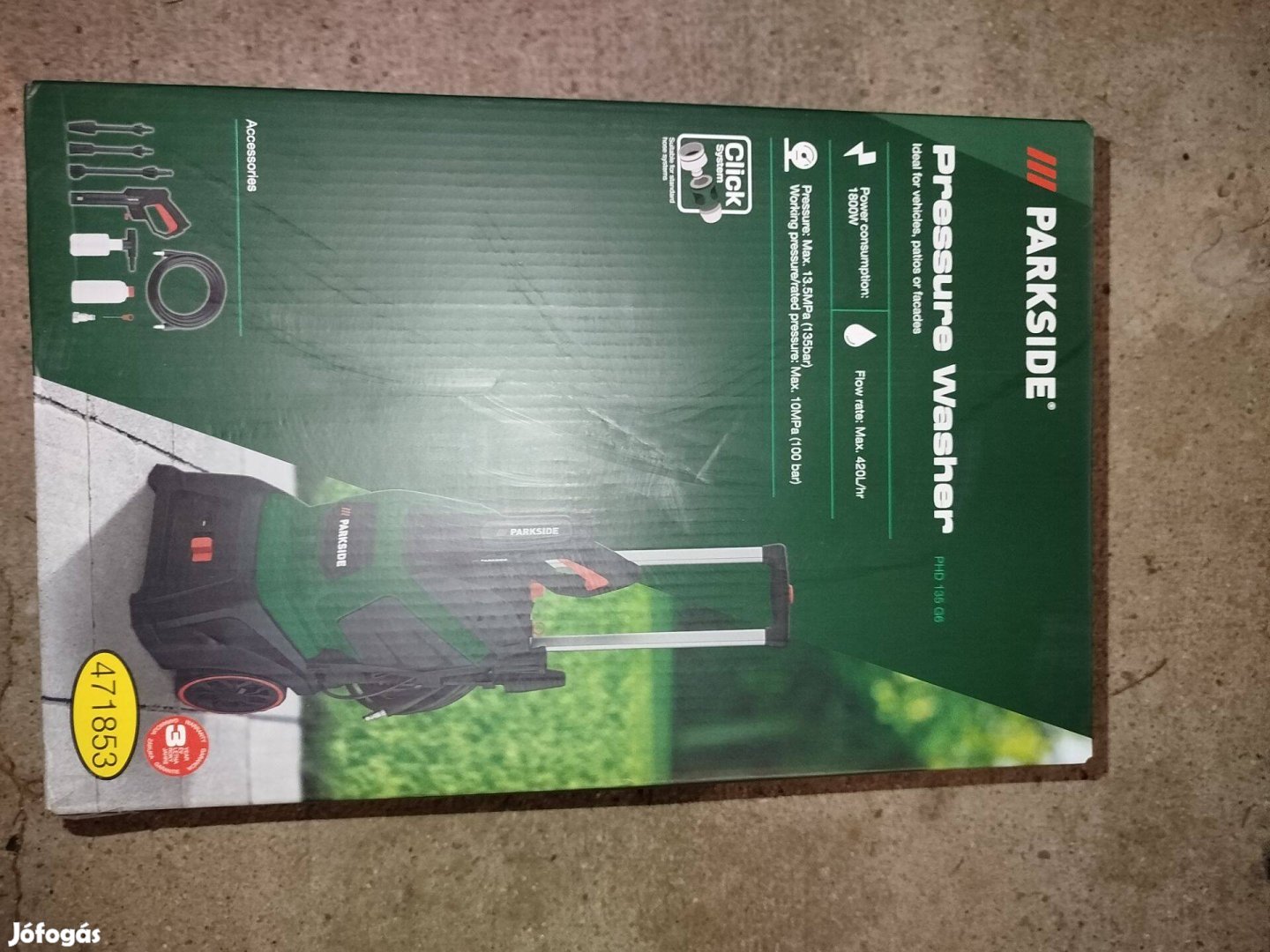 Parkside nagy nyomású, nagynyomású, magasnyomású mosó, Új 3 Év garanci