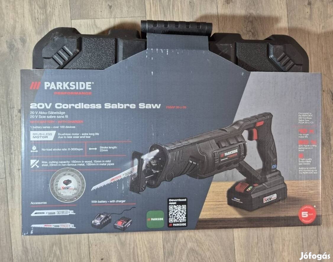 Parkside performance 20V kardfűrész Pssap 20-Li D5
