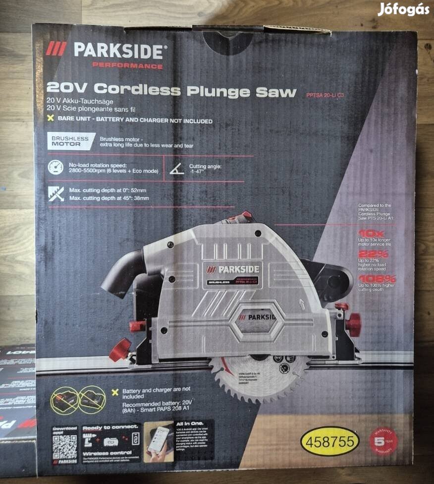 Parkside performance 20v merülőfűrész Pptsa 20-Li C3