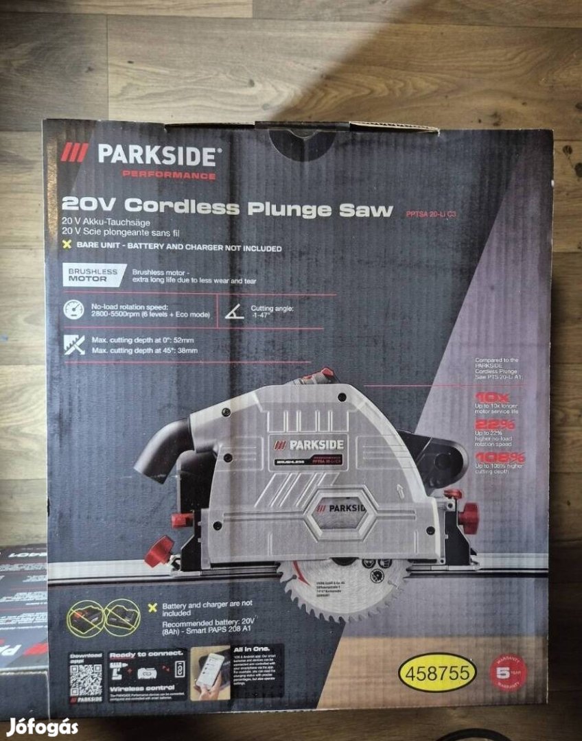 Parkside performance 20v merülőfűrész Pptsa 20-Li C3