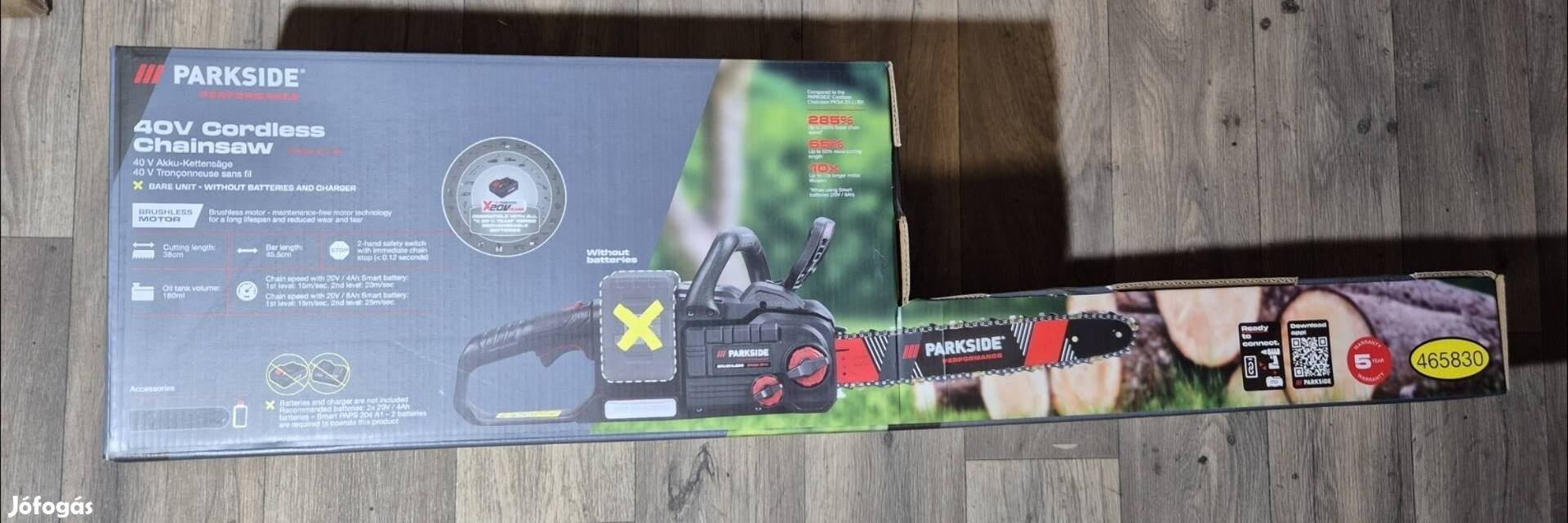 Parkside performance 40V láncfűrész 