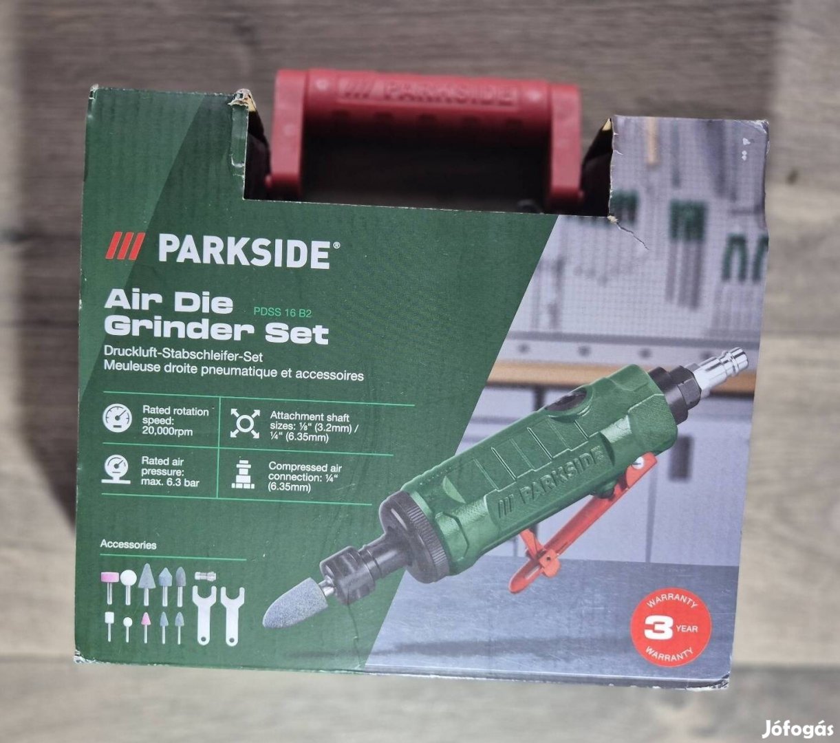 Parkside pneumatikus rúd csiszoló Pdss 16 B2