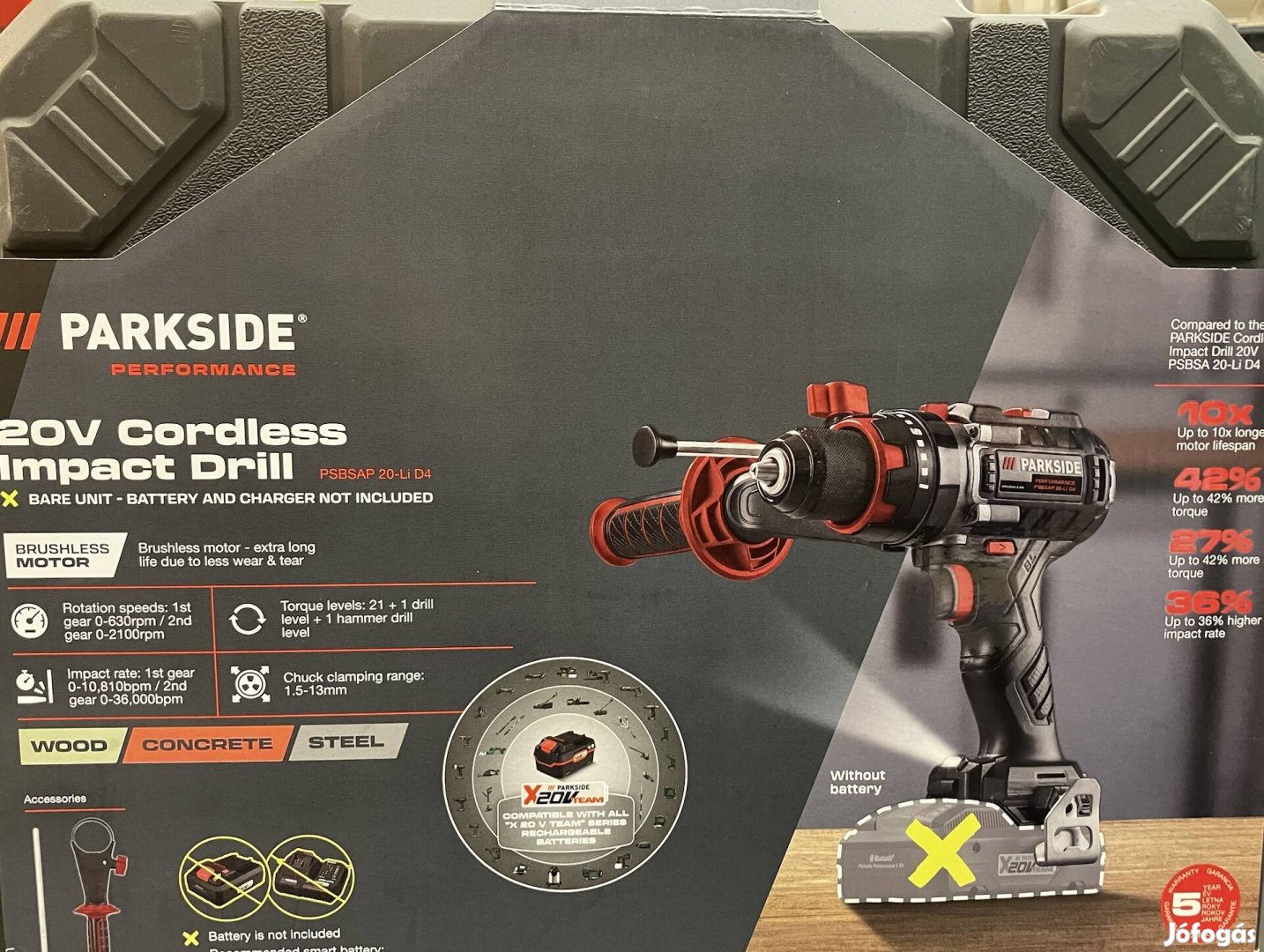 Parkside prémium akkus ütvefúró csavarozó,új 5 év garancia