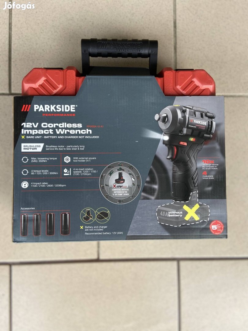 Parkside új akkus performance ütvecsavarozó 350Nm bontatlan 5 év gari