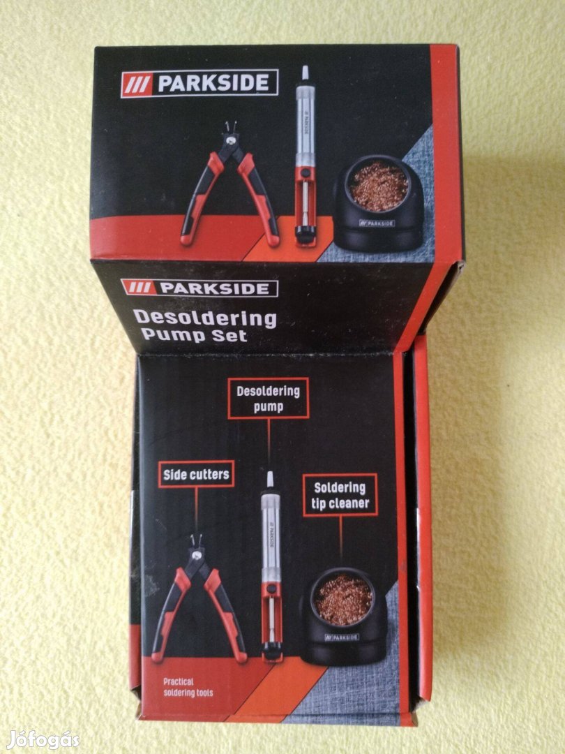 Parkside új kiforrasztó szett ónszippantó+forrasztócsúcs tisztító+fogó
