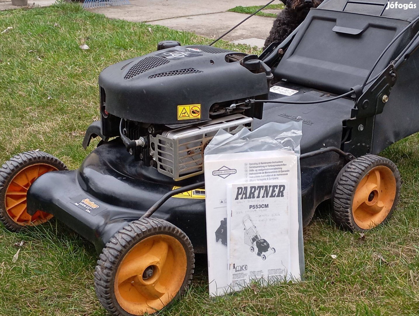 Partner Briggs motoros P553 önjáró központi emelős 3in1 fűnyíró eladó