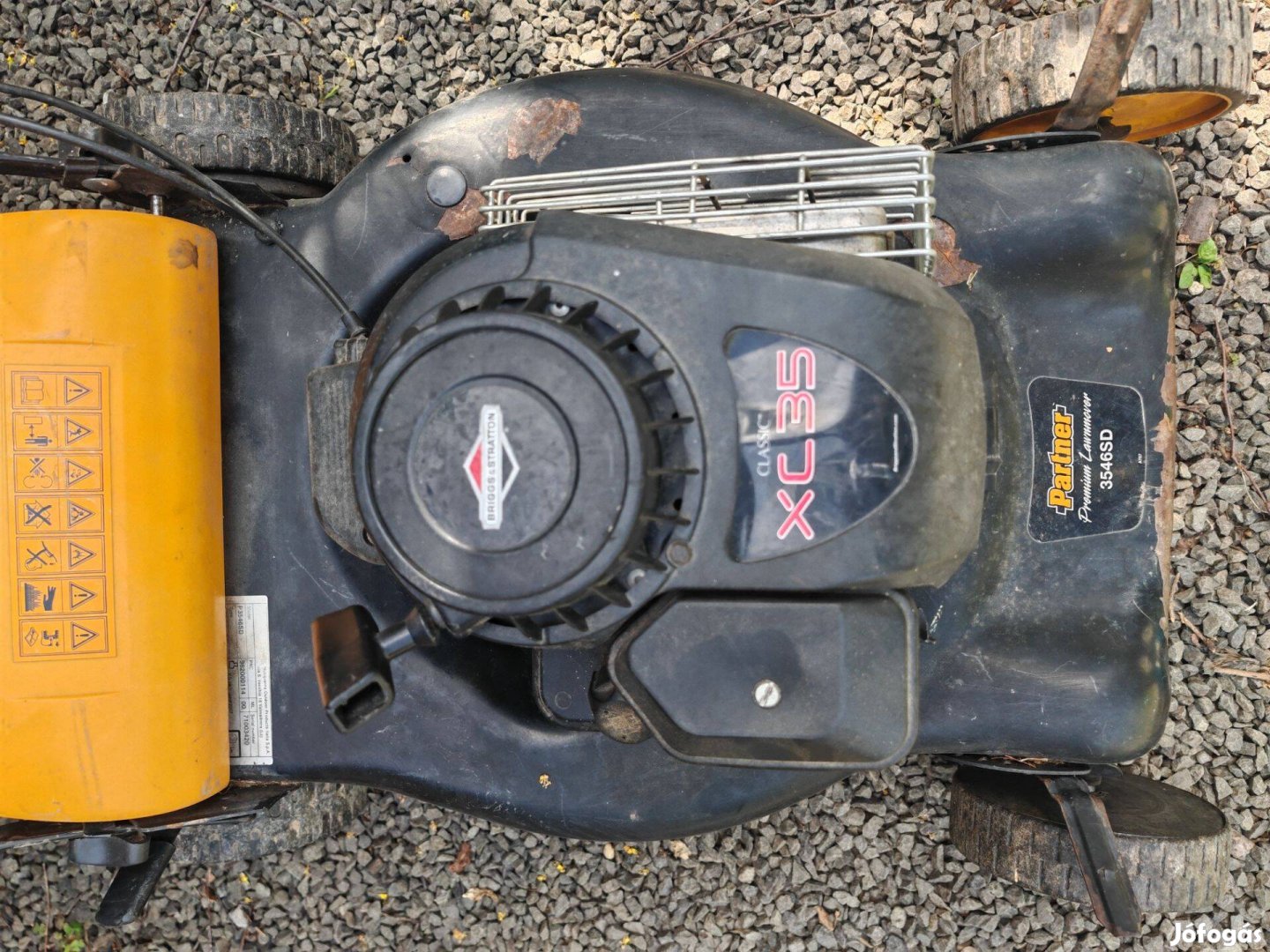 Partner benzines 3546sd Briggs motoros önjáró fűnyíró 46cm vágószéles