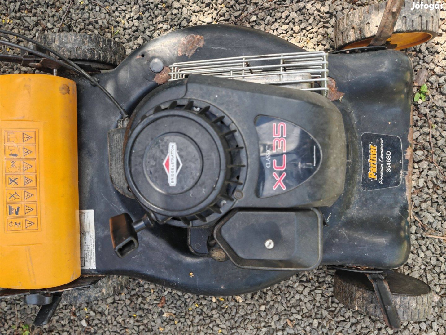 Partner benzines 3546sd Briggs motoros önjáró fűnyíró 46cm vágószéless