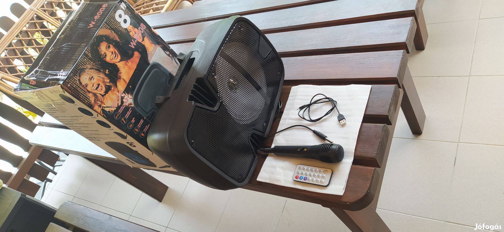 Partybox w-6008 - bluetooth hordozható aktív hangfal