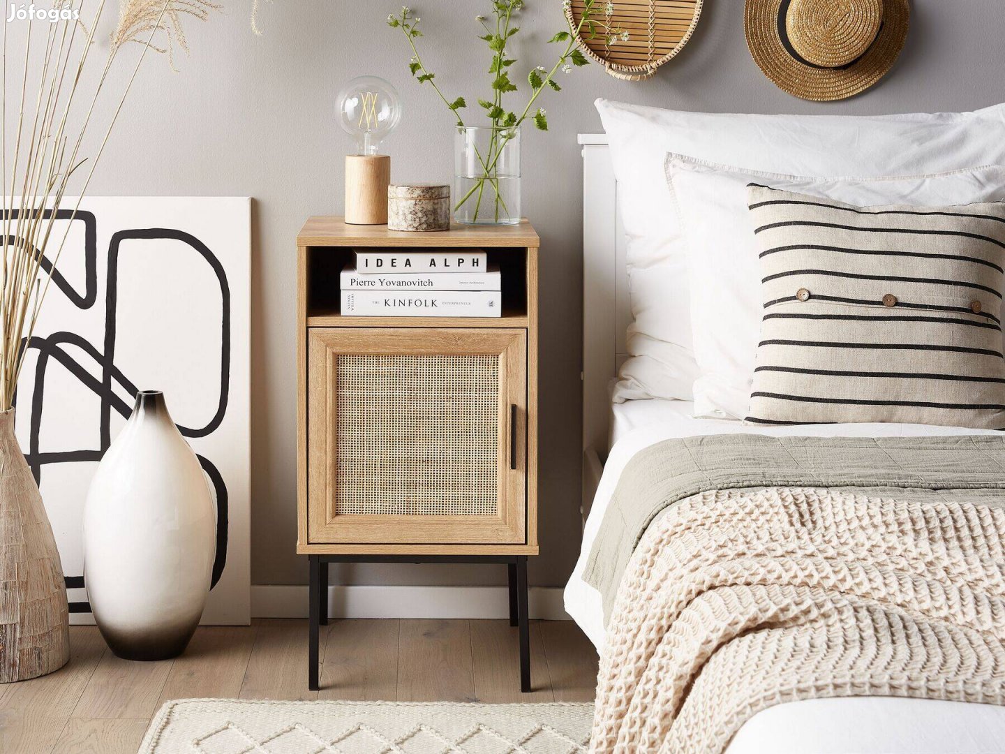 Pasco fa-rattan éjjeliszekrény 2 db-os szettben 17279