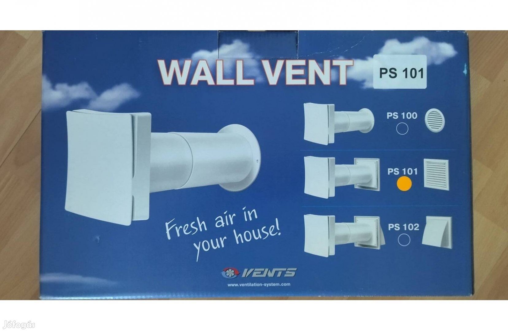 Passzív szellőztető, fali légbeeresztő (PS 101) négyzetes szellőzőrács