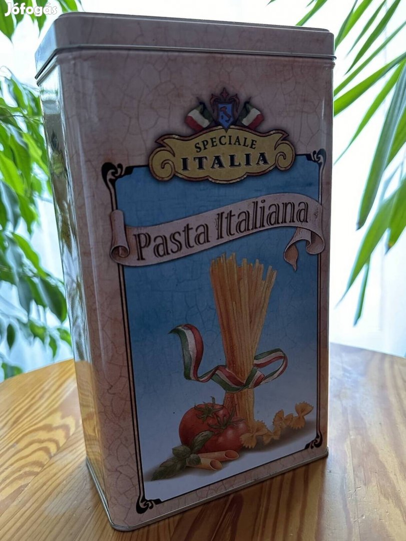 Pasta Italiana tészta tartó fémdoboz