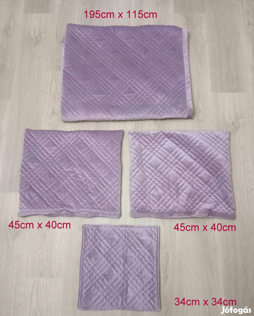 Pasztell lila ágytakaró szett