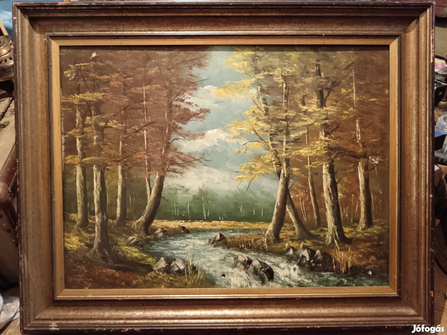 Patak az erdőben , festmény
