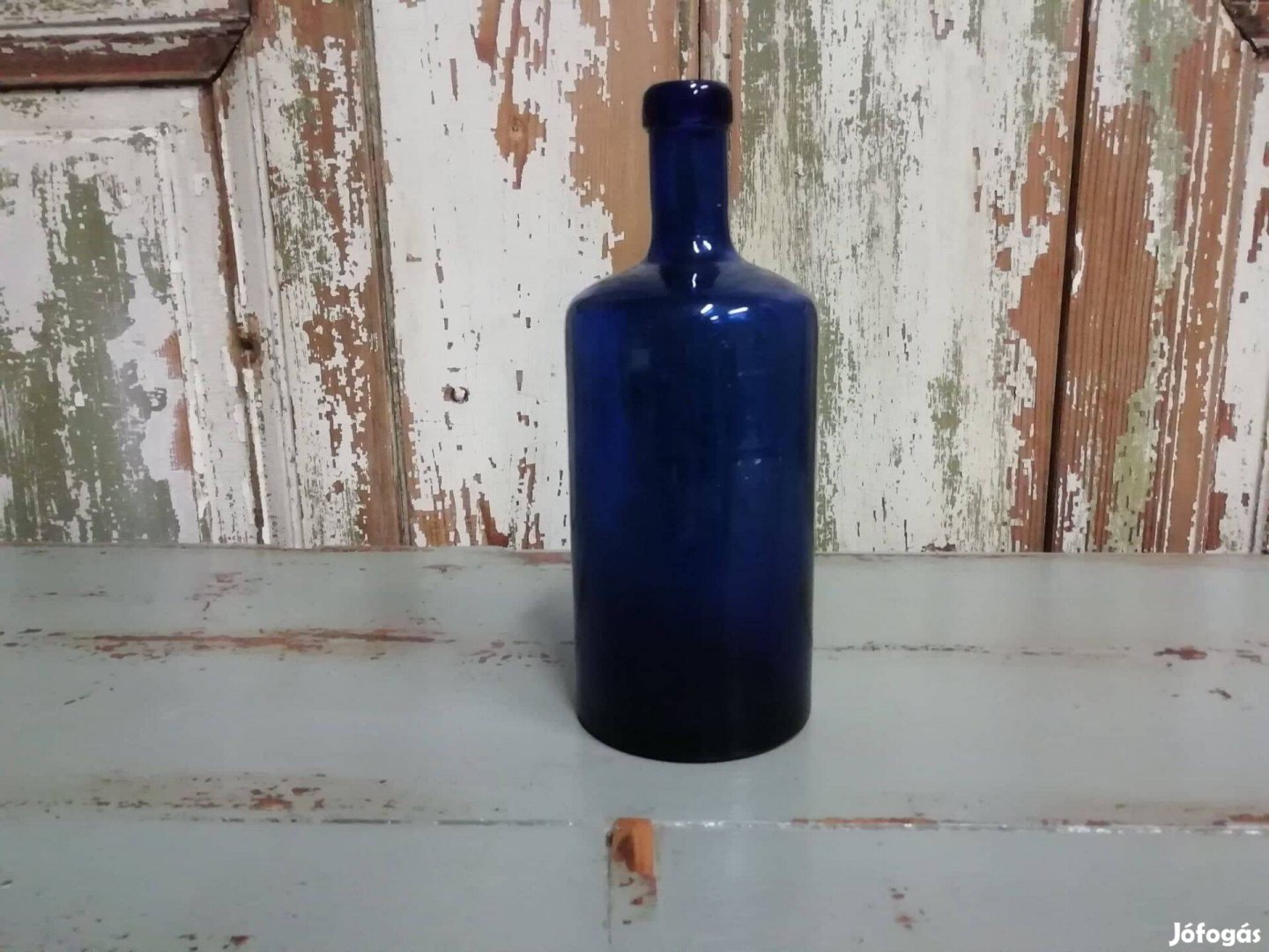 Patikai üveg, kobaltkék színű, 19. század végi, 20. század
