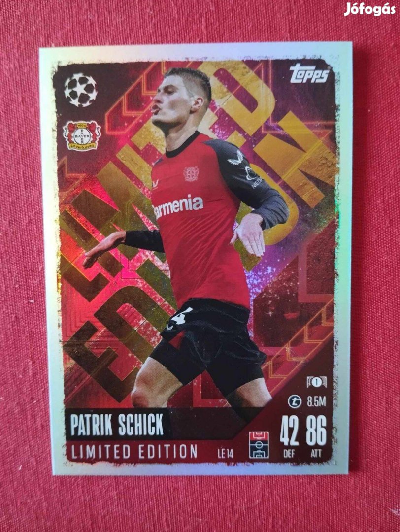 Patrik Schick (Leverkusen) Bajnokok Ligája 2024 Limited focis kártya