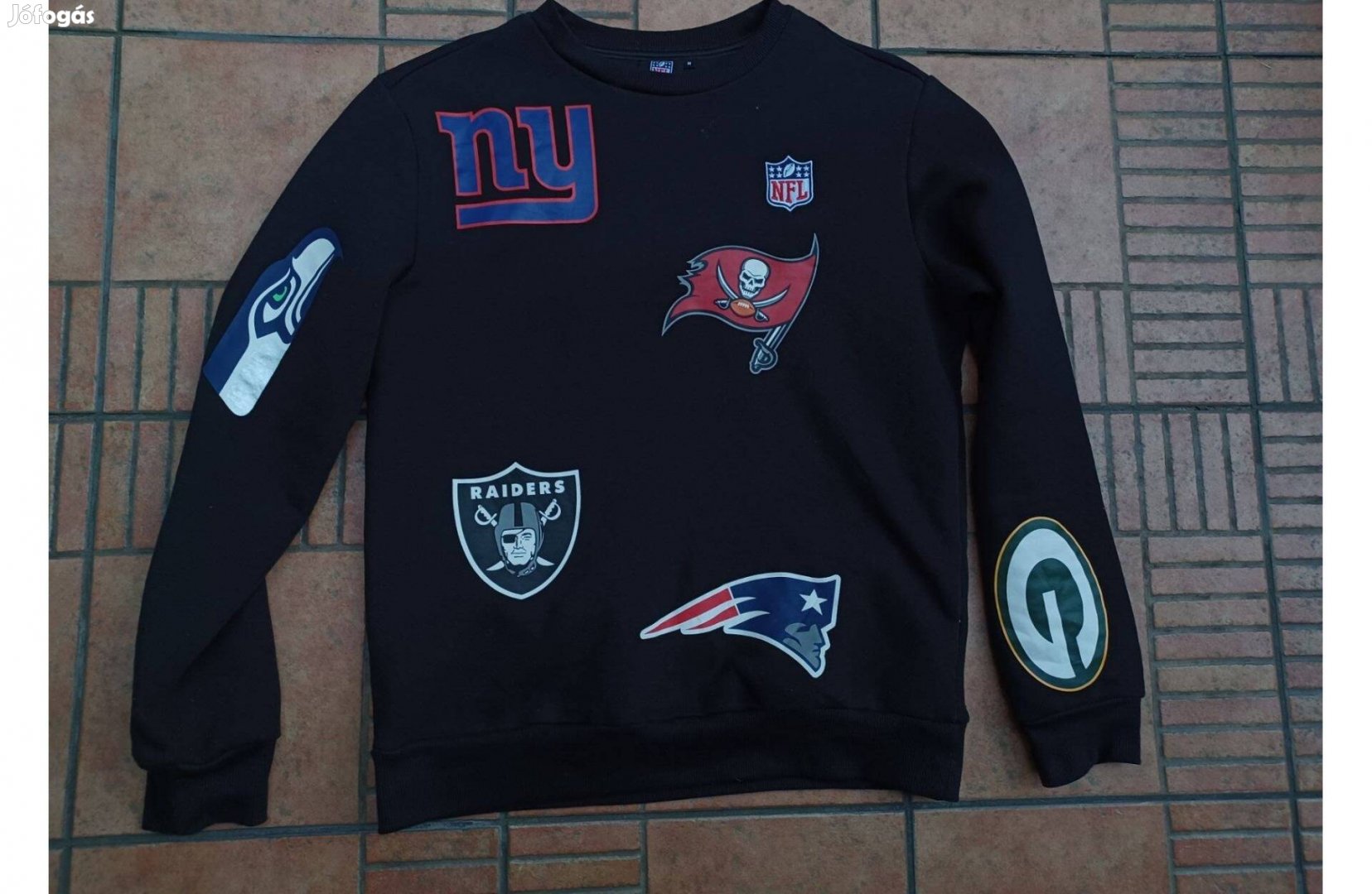 Patriots Raiders amerikai foci Green Bay pulóver L