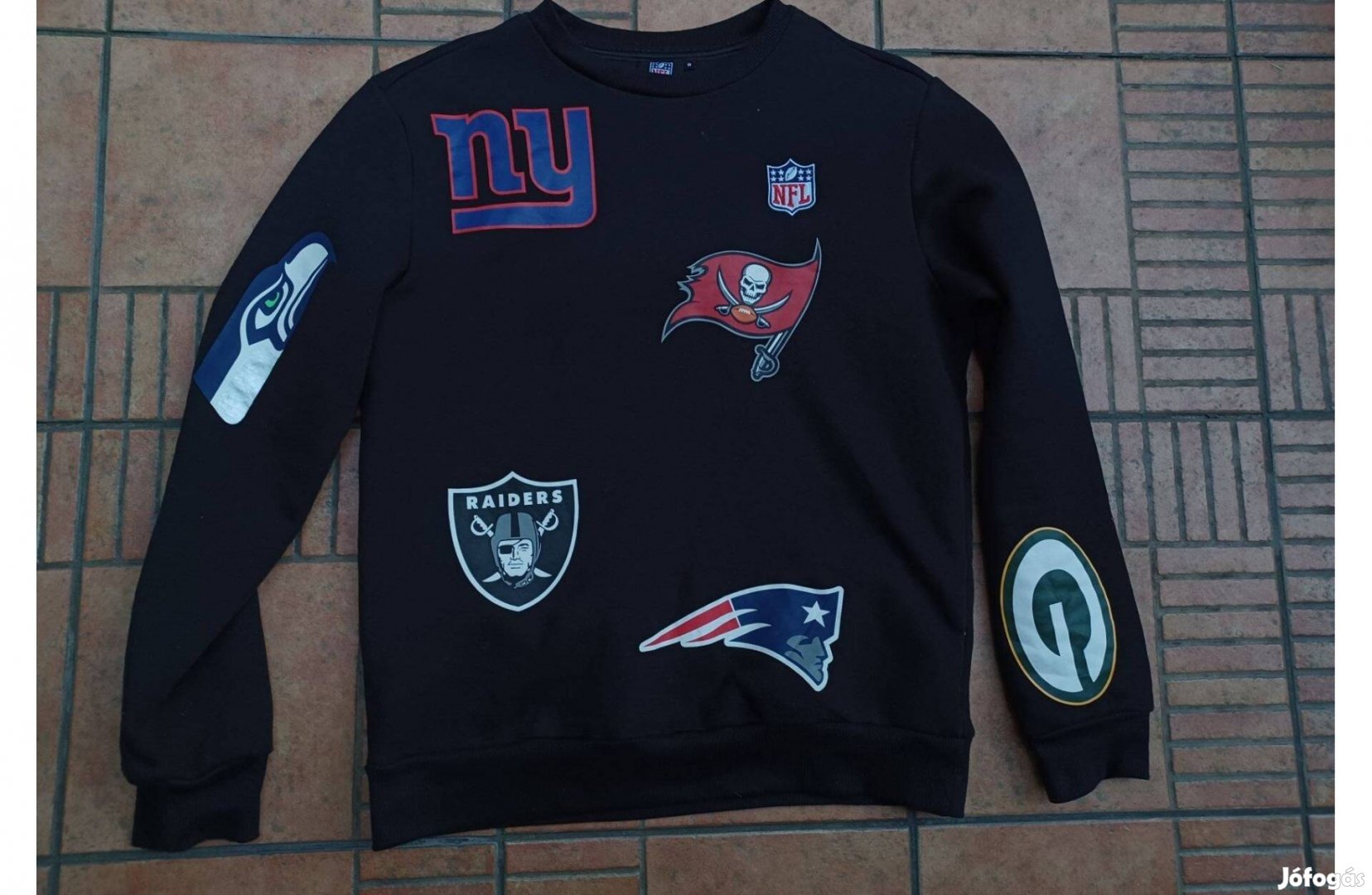 Patriots Raiders amerikai foci Green Bay pulóver L