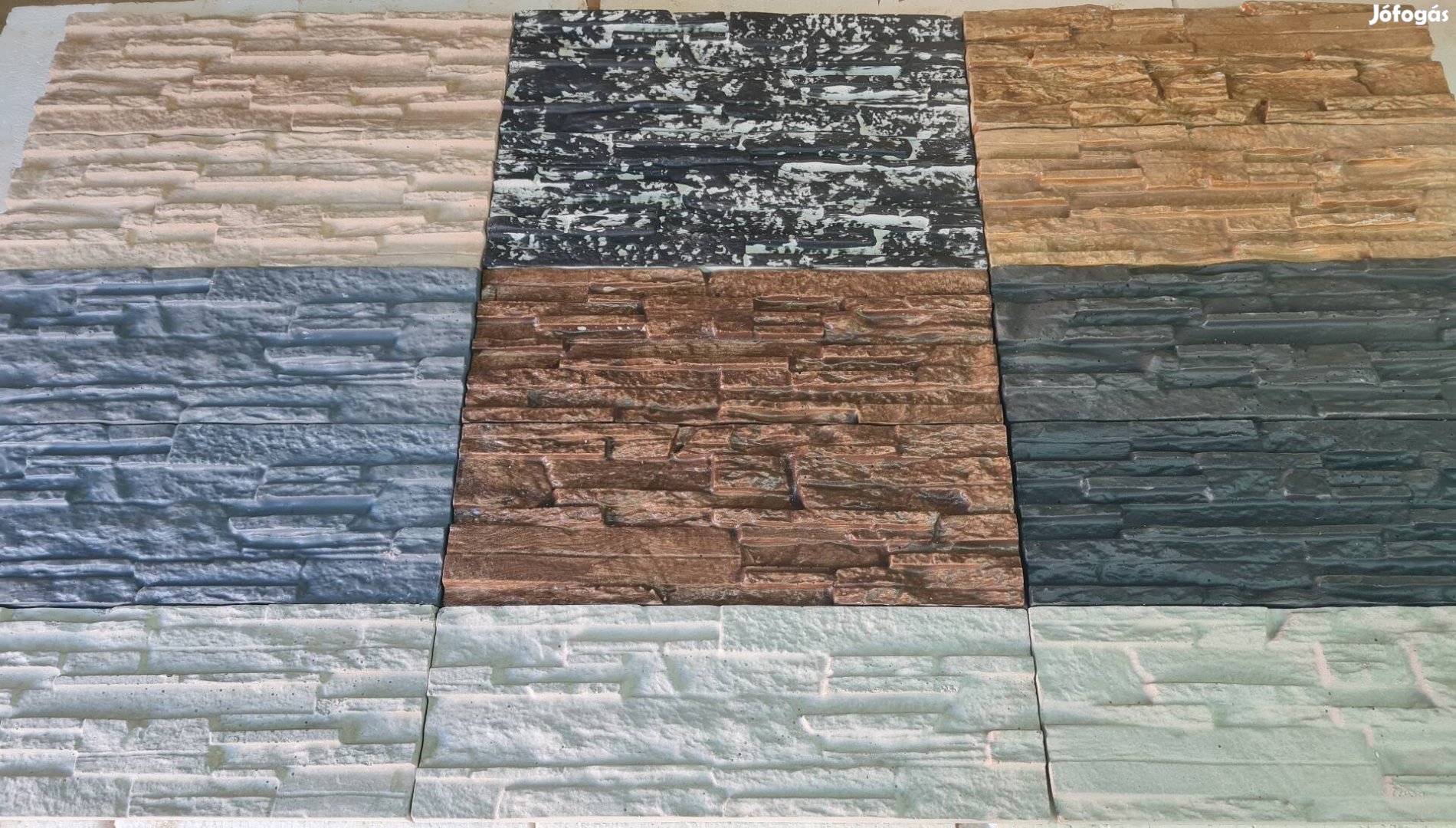 Pattintott kő hatású kül és beltéri falburkolat