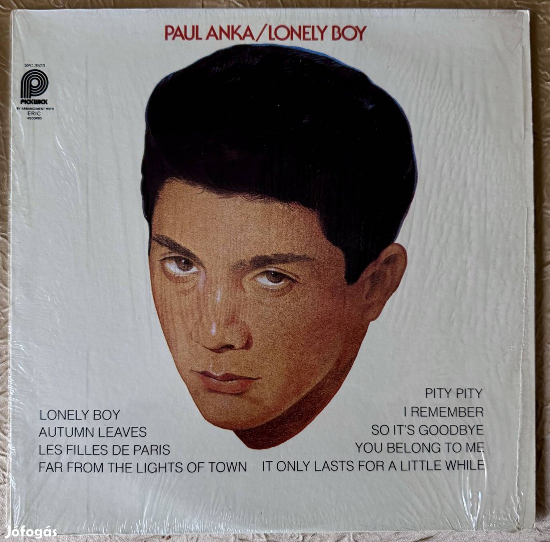 Paul Anka Lonely Boy amerikai bakelit hanglemez LP