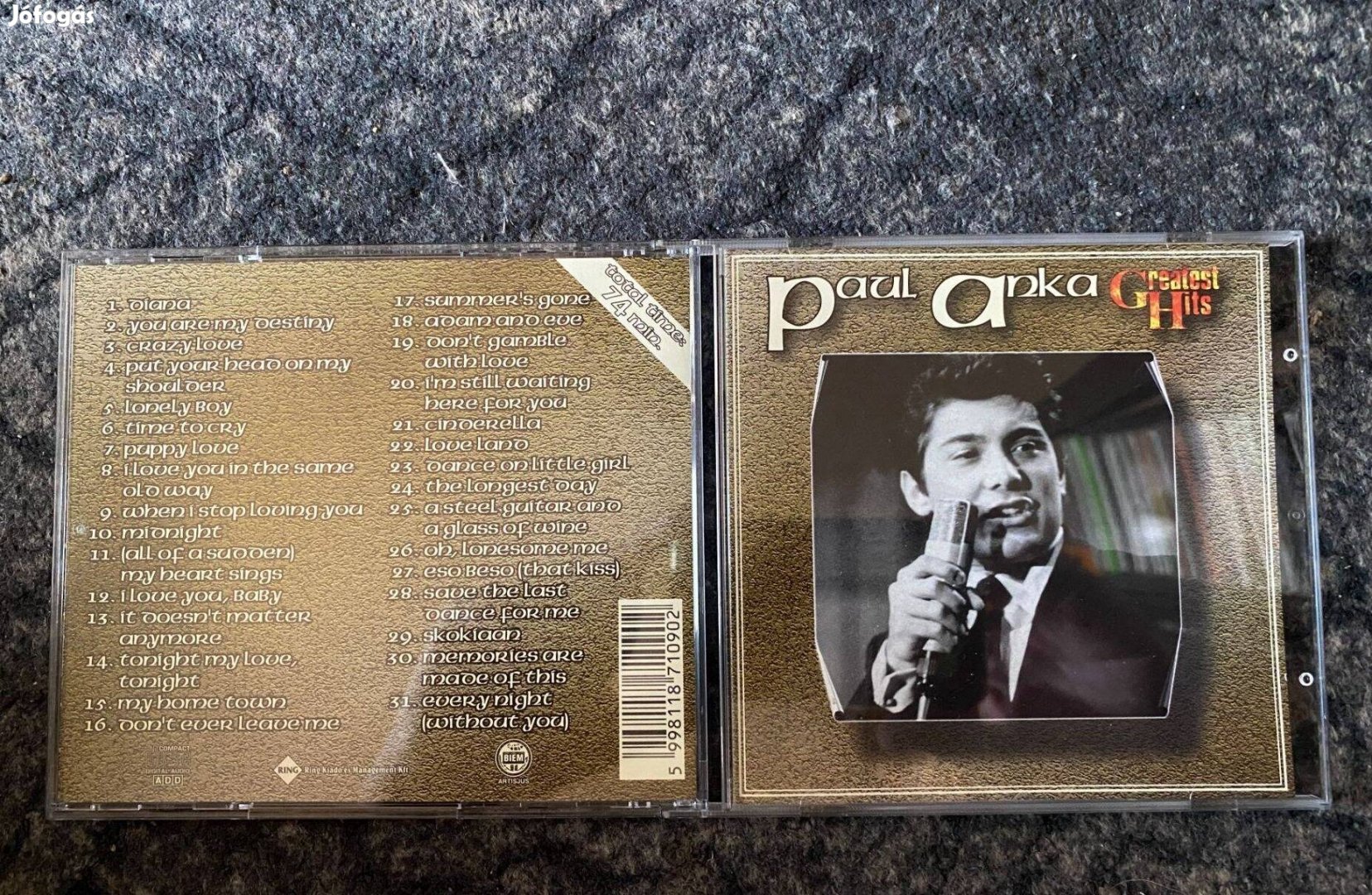 Paul Anka -Greatest Hits CD, Új,Posta megoldható