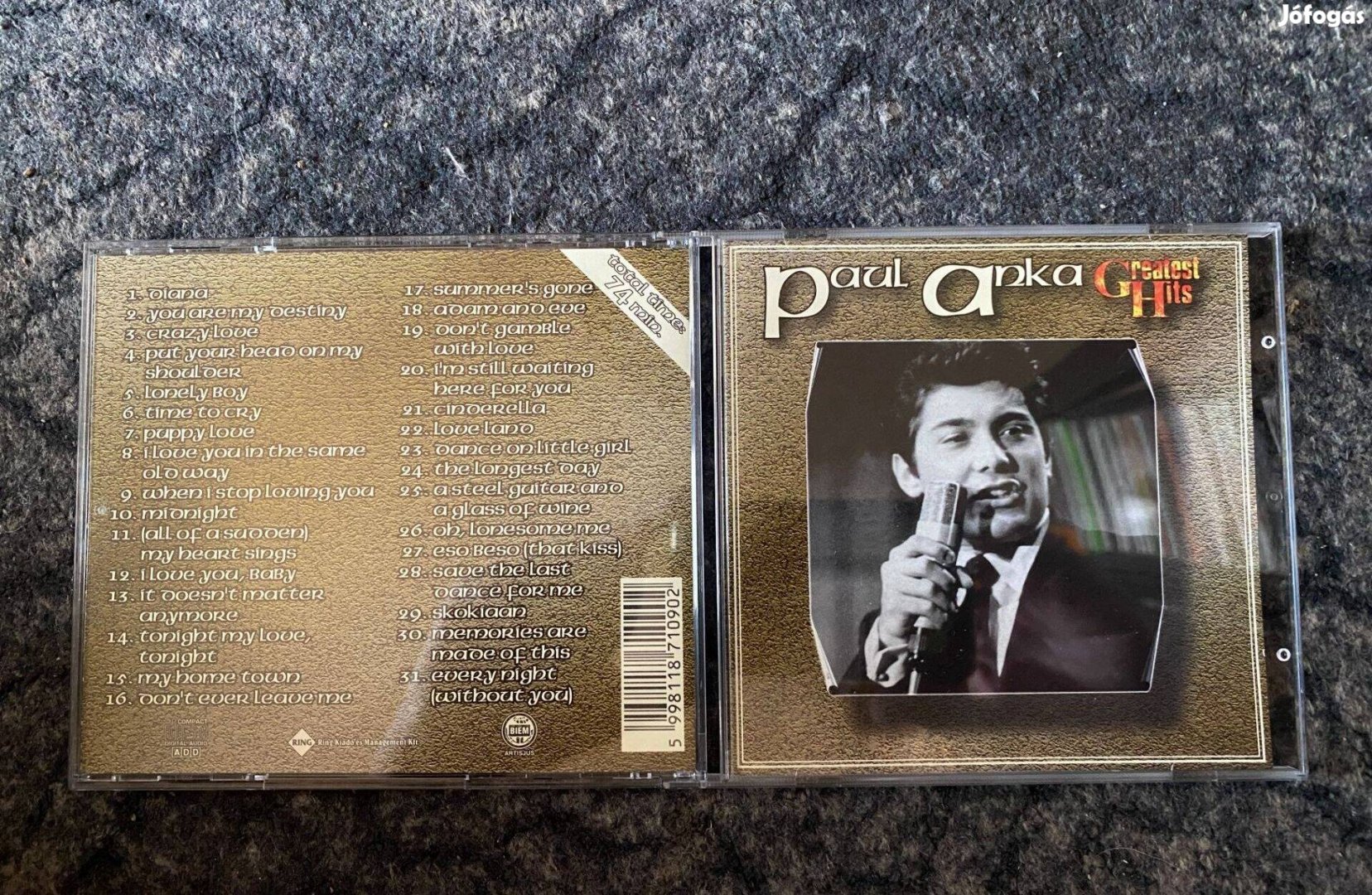 Paul Anka -Greatest Hits CD, Új,Posta megoldható