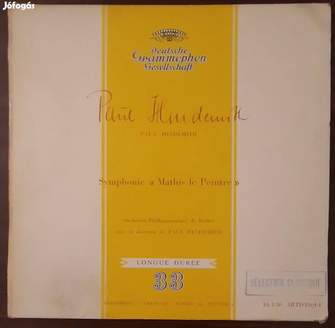 Paul Hindemith 10" LP eladó (DG kiadás)