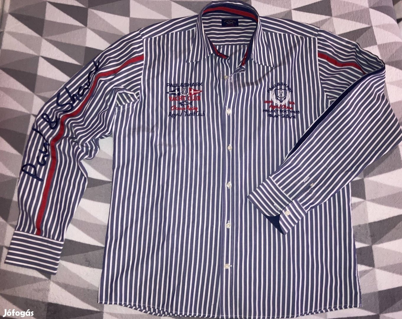 Paul Shark Yachting M-L csíkos ritka ffi hosszú ujjú vagány