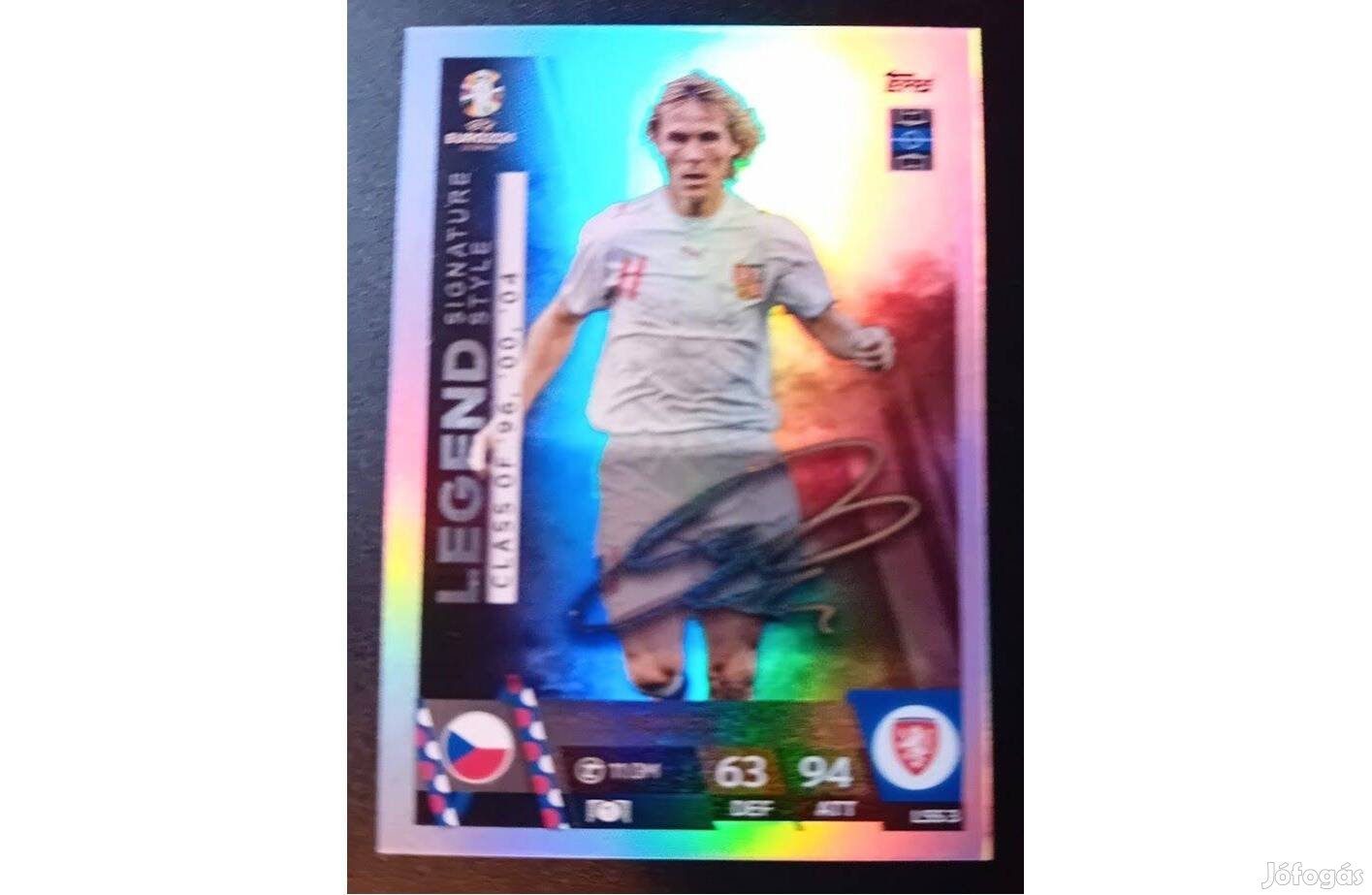 Pavel Nedved Csehország Legend Signature Style focis kártya Euro 2024