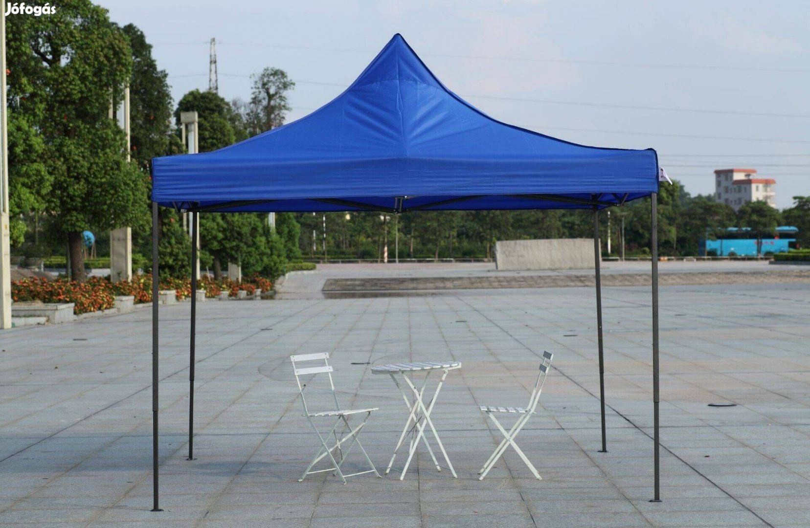 Pavilon sátor Garázs Kerti sátor 3,0 x 3,0 m DA + 4 Oldalfallal