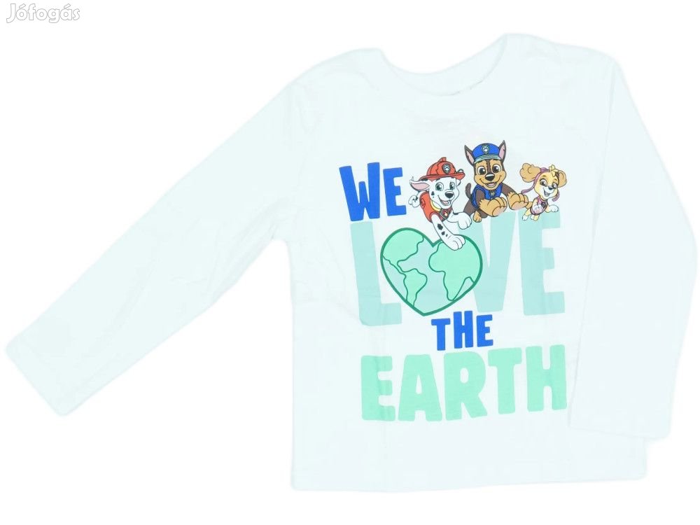Paw Patrol Új (címkés) Fiú Hosszú ujjú felső (Méret: 104)