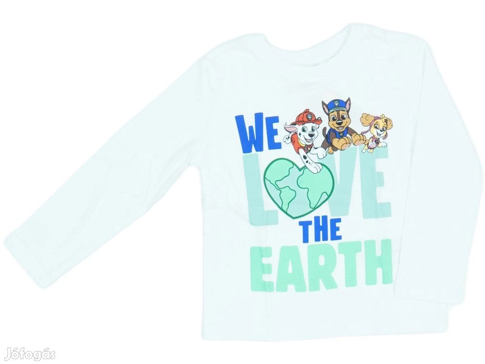 Paw Patrol Új (címkés) Fiú Hosszú ujjú felső (Méret: 104)