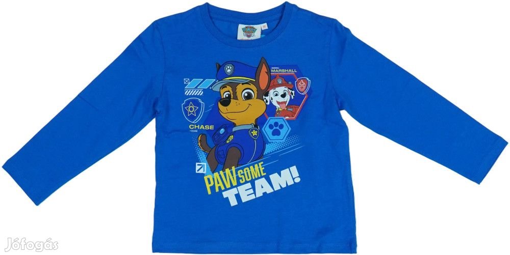 Paw Patrol Új (címkés) Fiú Hosszú ujjú felső (Méret: 110)