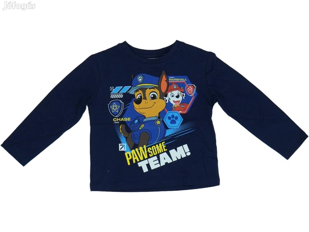 Paw Patrol Új (címkés) Fiú Hosszú ujjú felső (Méret: 110)