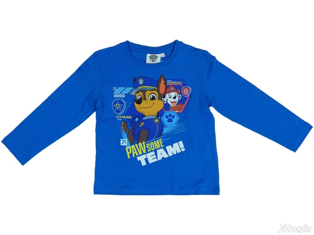 Paw Patrol Új (címkés) Fiú Hosszú ujjú felső (Méret: 110)