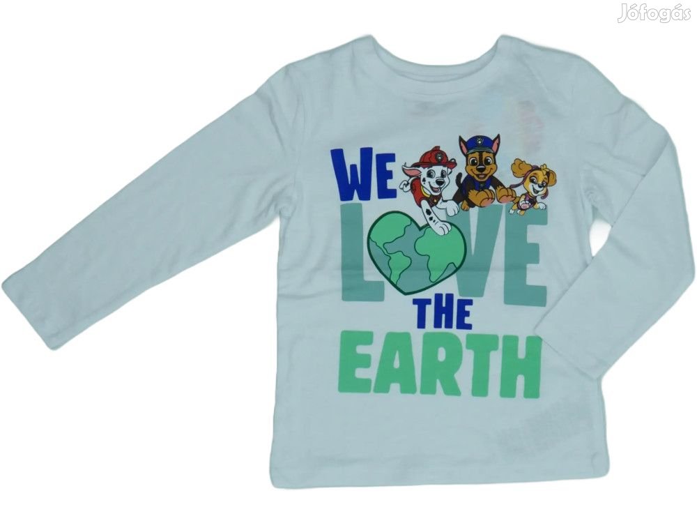 Paw Patrol Új címkés Fiú Hosszú ujjú felső Méret 110