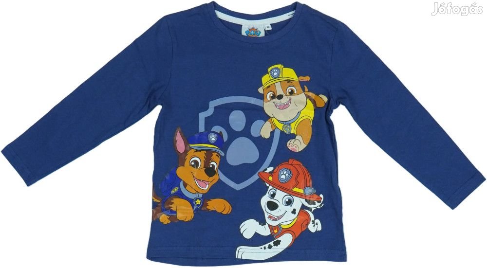 Paw Patrol Új (címkés) Fiú Hosszú ujjú felső (Méret: 116)