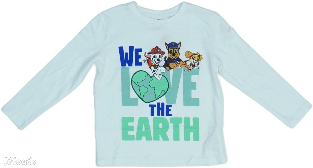 Paw Patrol Új (címkés) Fiú Hosszú ujjú felső (Méret: 116)