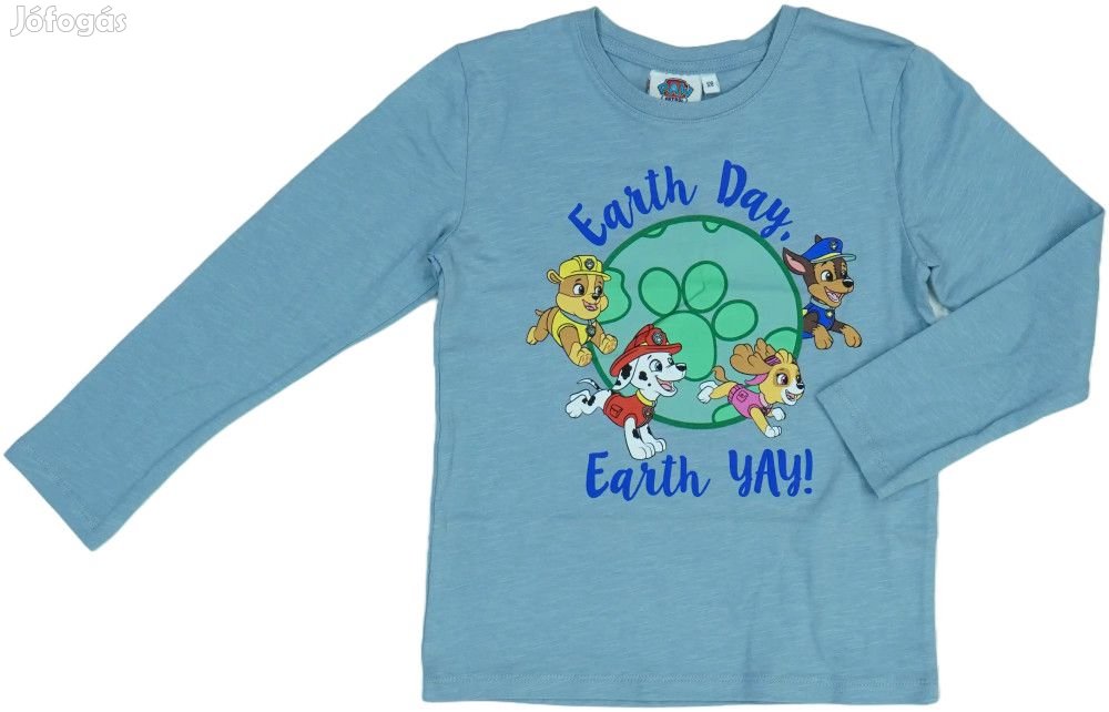 Paw Patrol Új (címkés) Fiú Hosszú ujjú felső (Méret: 128)