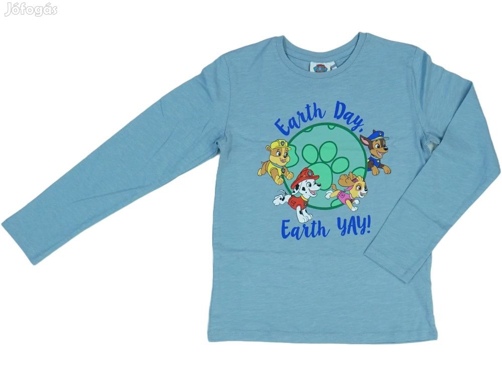 Paw Patrol Új (címkés) Fiú Hosszú ujjú felső (Méret: 134)