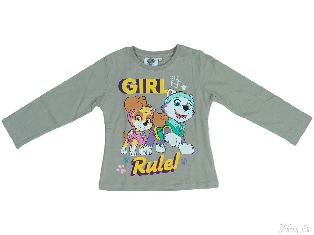 Paw Patrol Új (címkés) Lány Hosszú ujjú felső (Méret: 104)