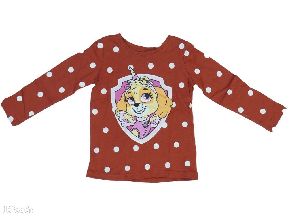 Paw Patrol Új (címkés) Lány Hosszú ujjú felső (Méret: 104)