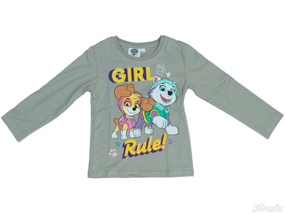 Paw Patrol Új (címkés) Lány Hosszú ujjú felső (Méret: 110)