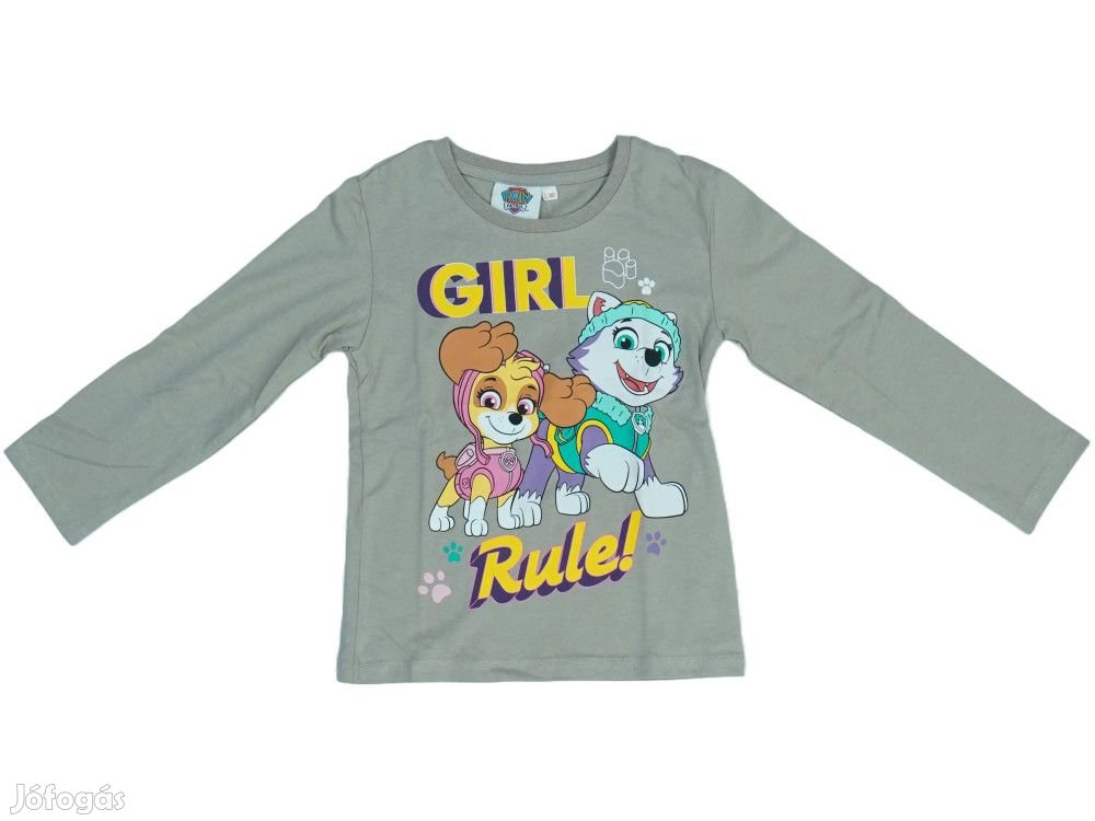Paw Patrol Új (címkés) Lány Hosszú ujjú felső (Méret: 110)