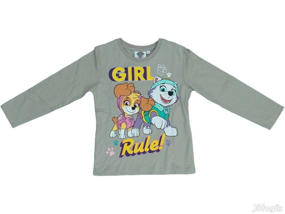 Paw Patrol Új (címkés) Lány Hosszú ujjú felső (Méret: 116)
